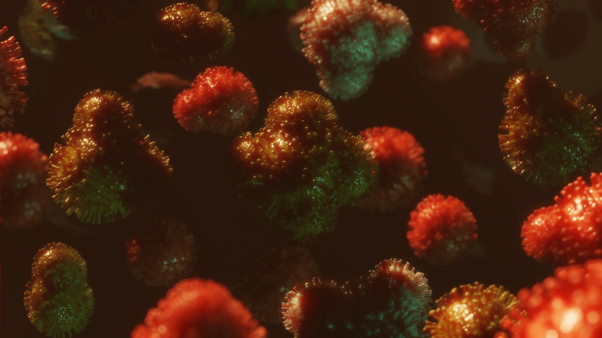 Abstract illustration representing cancer metabolism and glucose