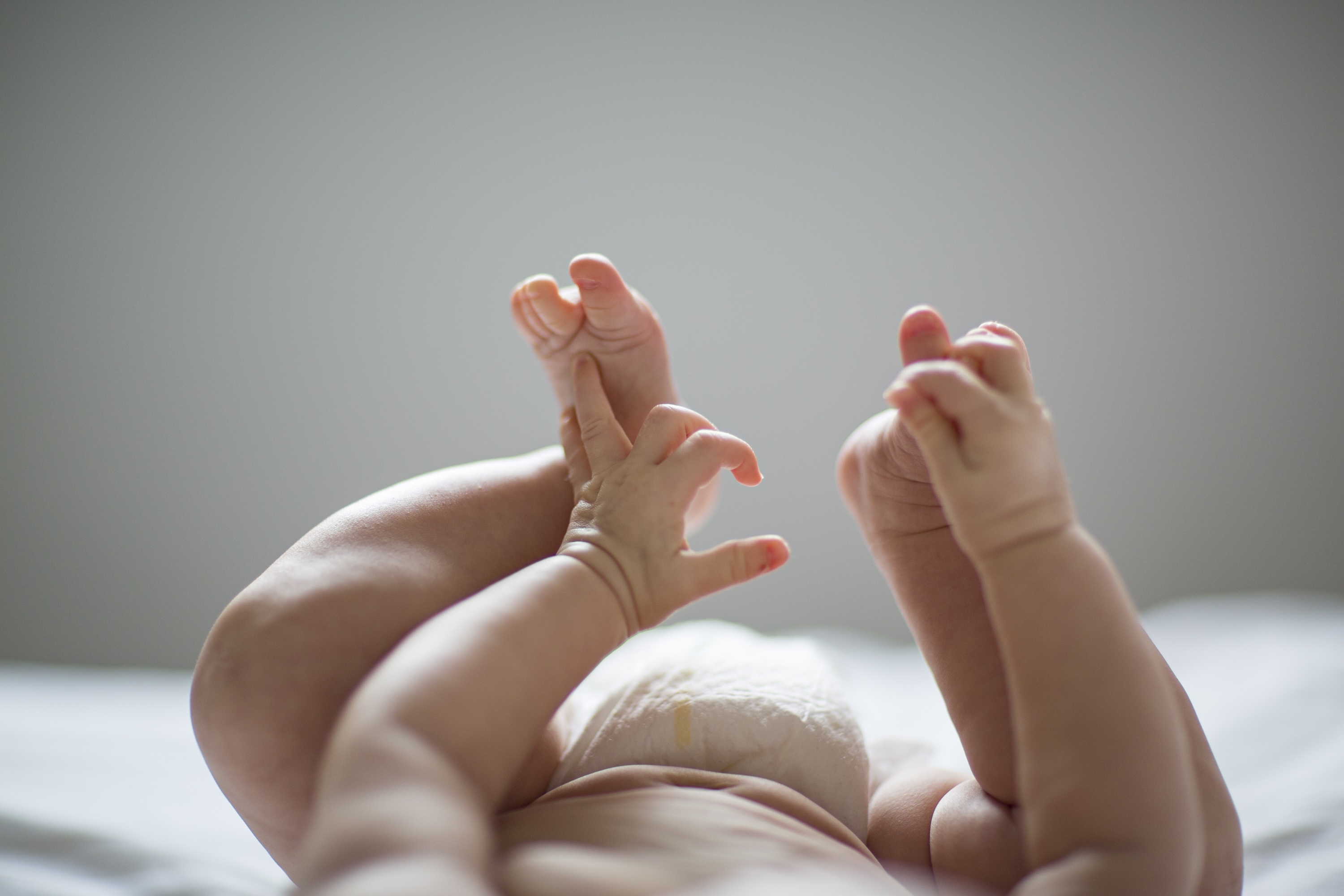 Tiny baby with eczema on their face