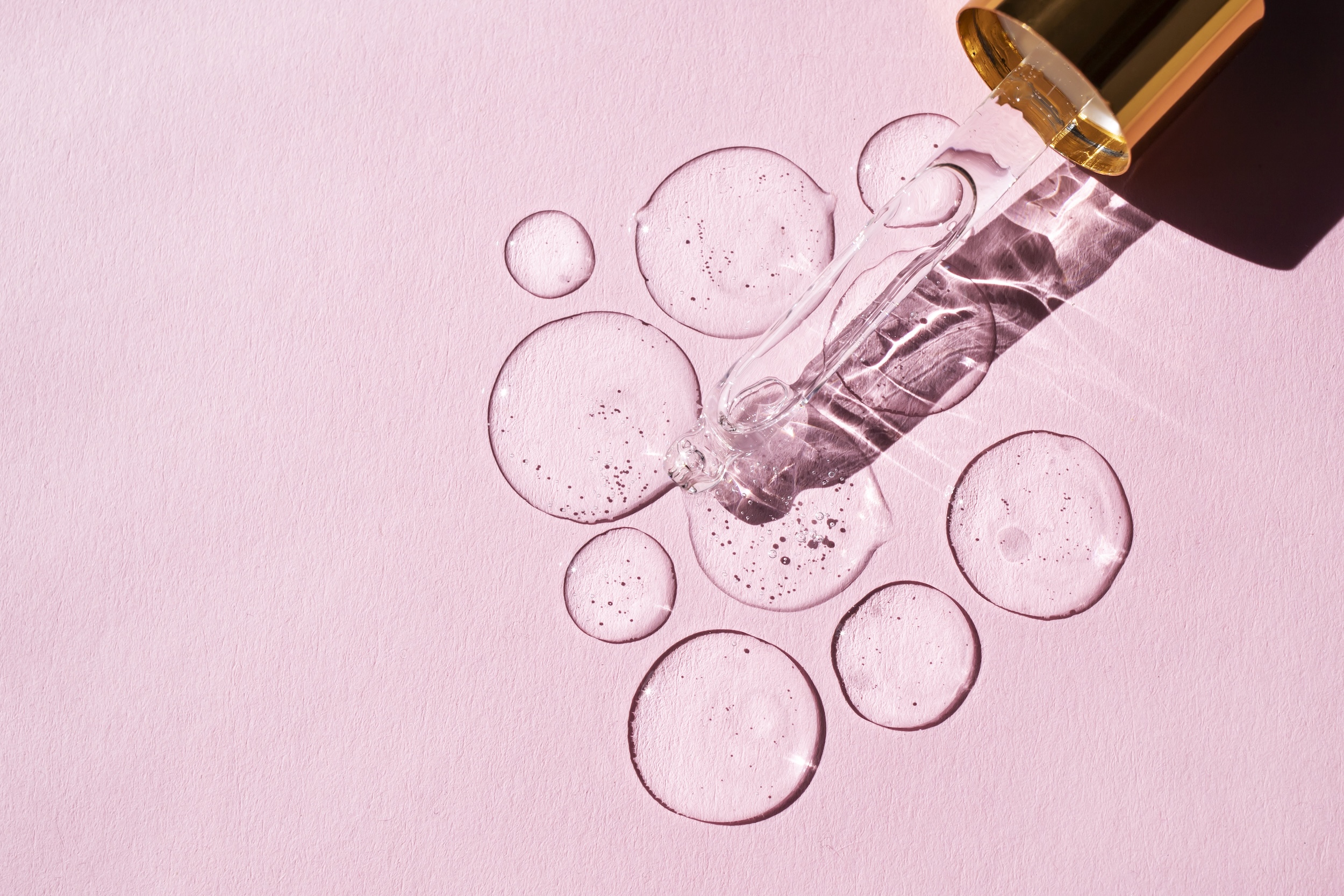 Transparent drops of serum